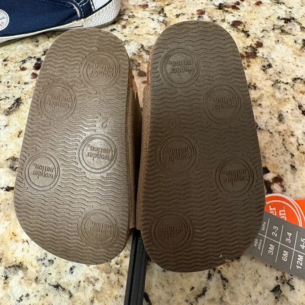Carter's Gray, Converse Navy &‎ brownish color wondernation sandals & baby shoes